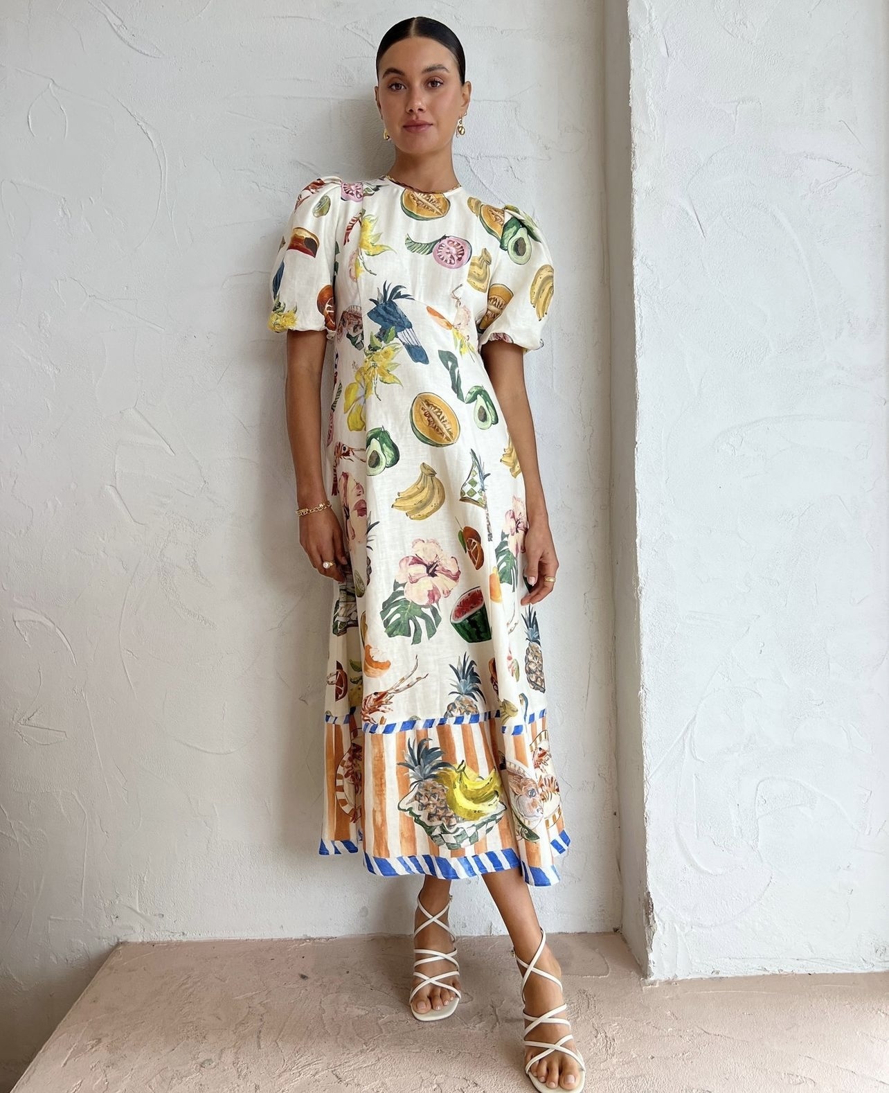 Alemais Theo Midi Dress Multi Size 16