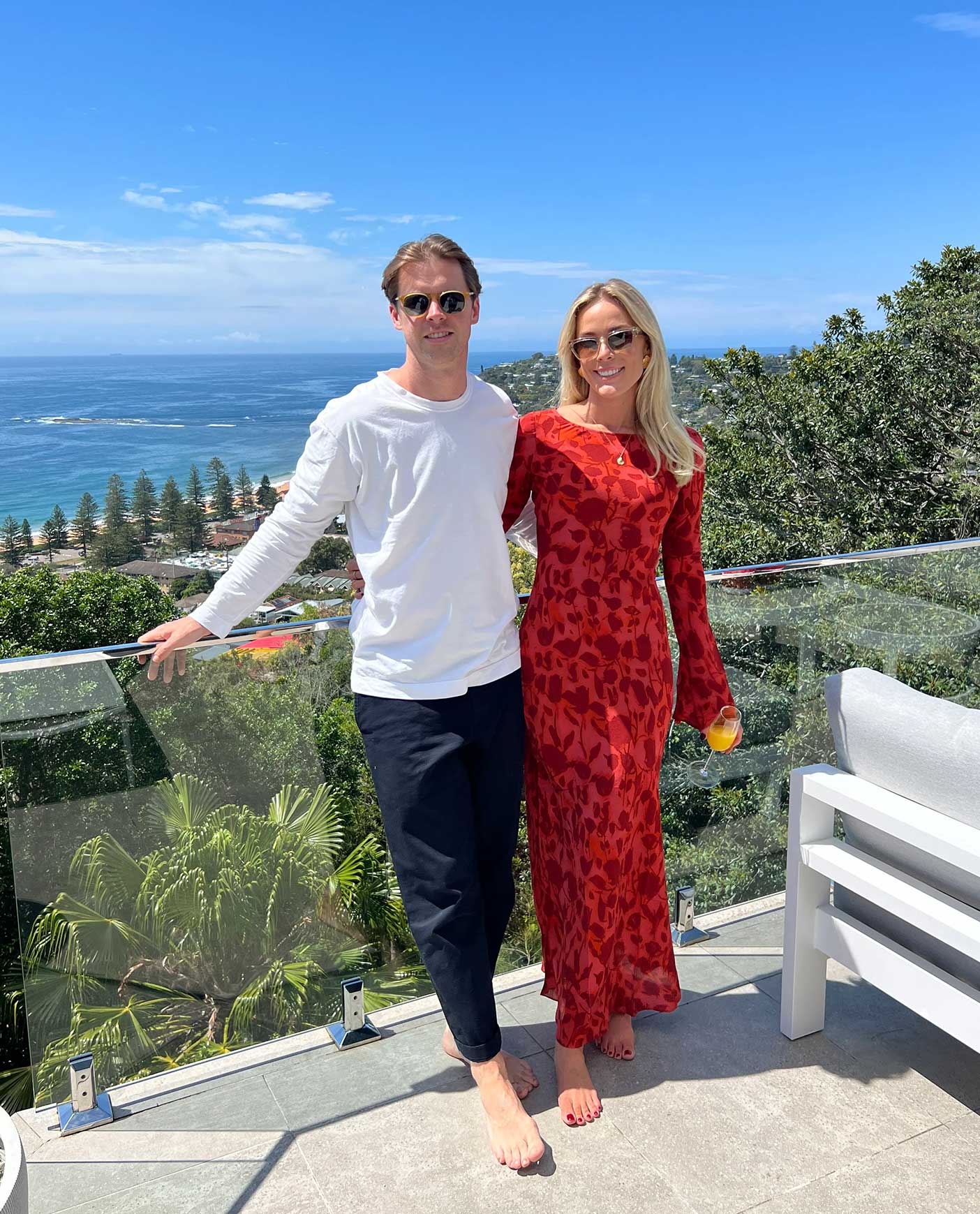 fitted lace wedding dress Hire REALISATION PAR The Gia Long Sleeve Maxi Dress in Havana Red –  SUSTAINABLY. The Dress Hire main image 1